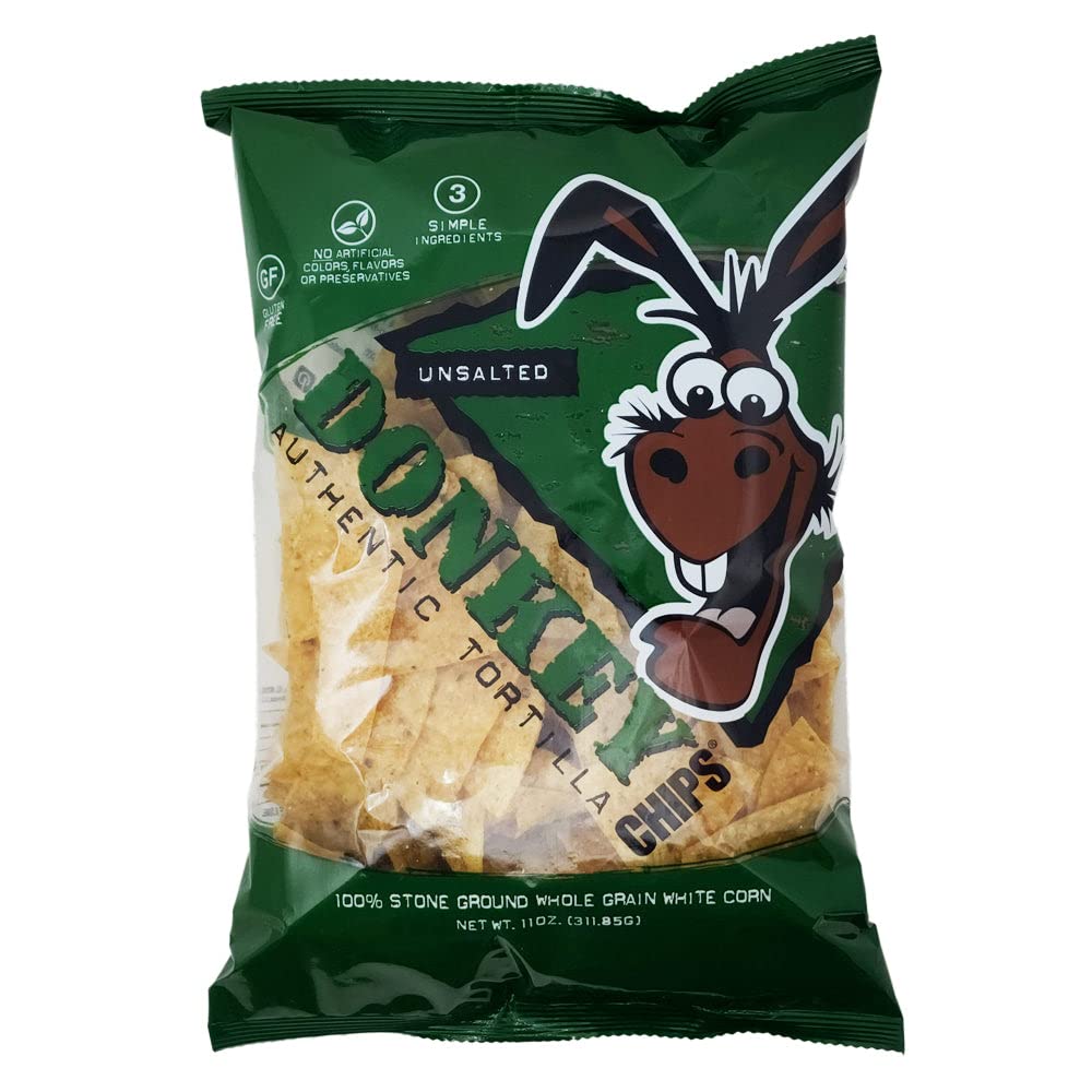 Donkey Chips Tortilla Unsalted 11 oz