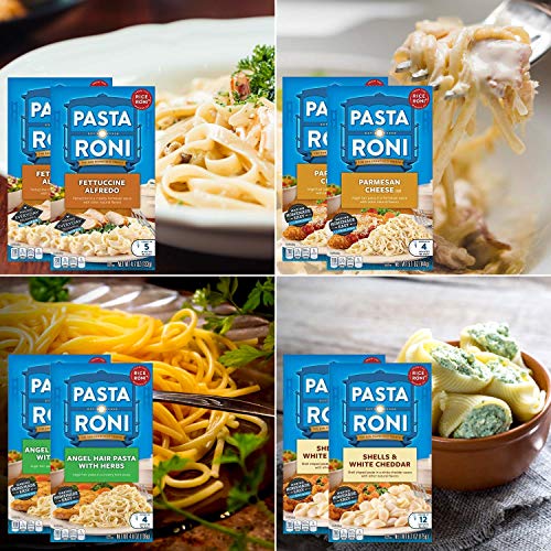 image for Pasta Roni Variety Pack of 8 Pasta Side Dishes Bundle Fettuccine Alfre