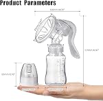 Manual Breast Pump, Adjustable Suction Silicone Hand Pump Breastfeeding, Small Portable Manual Breast Milk Catcher Baby Feeding Pumps & Accessories, White