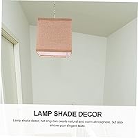 Vista 6 de DOITOOL Pantalla cuadrada de tela de repuesto elegante accesorio para lámparas de mesa, fácil de instalar, se adapta a bombillas para dormitorio