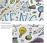 Vista 2 de Rompecabezas de 1000 piezas para adultos y niños, con grabado científico, fórmula científica, física, matemáticas, química, biología, astronomía