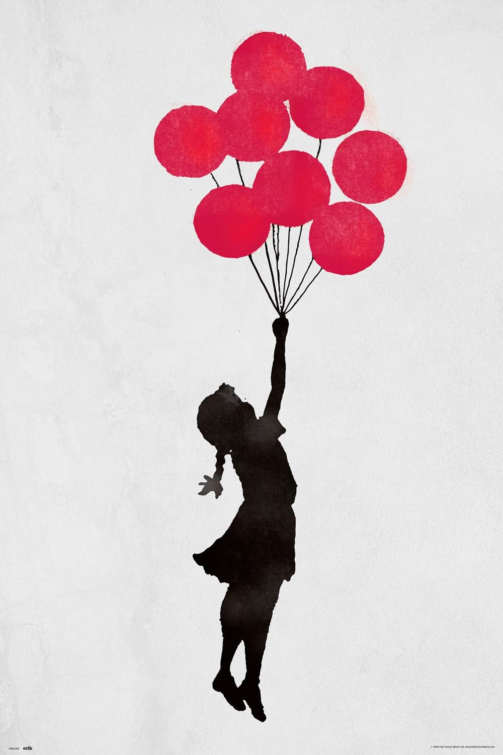 Grupo Erik Brandalised Girl Floating Original Poster - 35.8 x 24.2 inches / 91 x 61.5 cm - Shipped Rolled Up - Cool Posters - Art Poster - Posters & Prints - Wall PostersThe Forest Stewardship Council