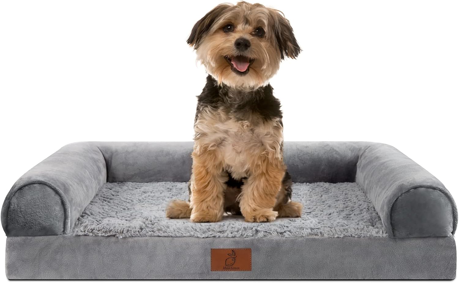 Mesa Lemon Dog Beds for Medium Dogs, Washable Dog Bed with Removable