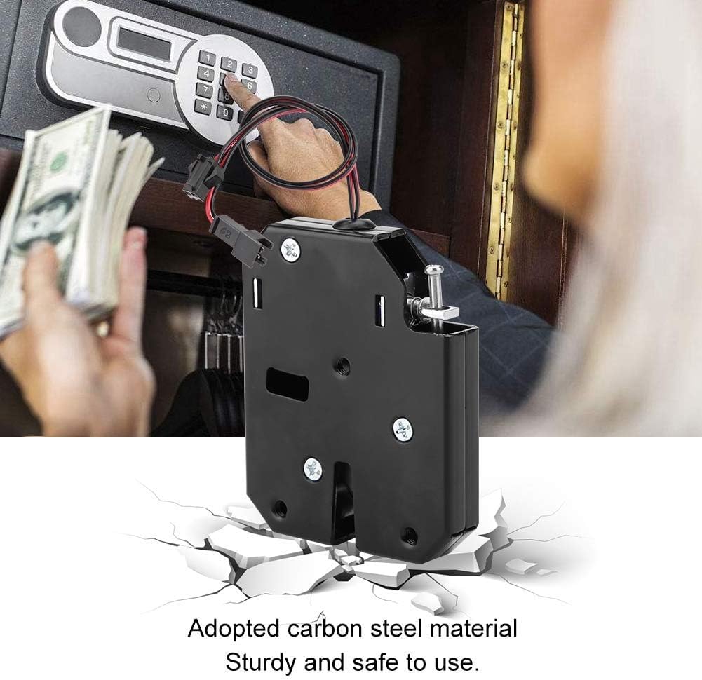 4PCS DC 12V 2A Electromagnetic Hidden Door Latch Locks, 150kg Force Magnetic Cabinet Locks, 1000000 Times Electromagnet Solenoid Lock (4)