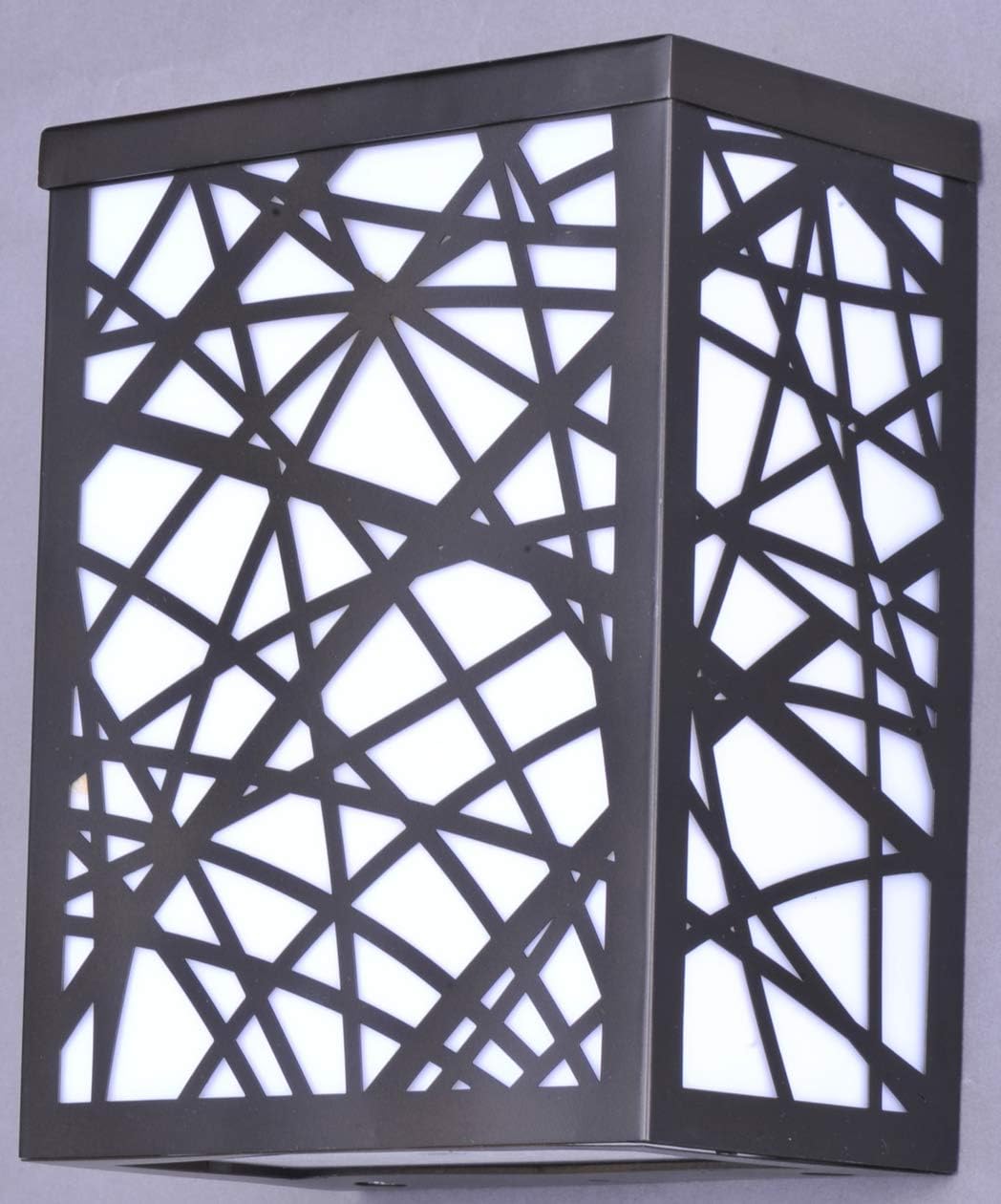 Bronze Inca 2 Light 7.5ft.ft. Wall Sconce with Frosted Glass Shade