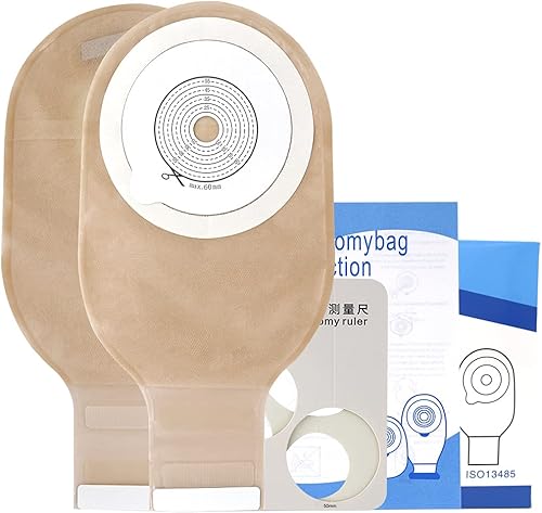 Miniatura 5 de 20 bolsas de colostomía, bolsa de una sola pieza para ostomía con rayas, bolsa de colostomía de corte máximo de 0.591-2.362 in, ventana trasera