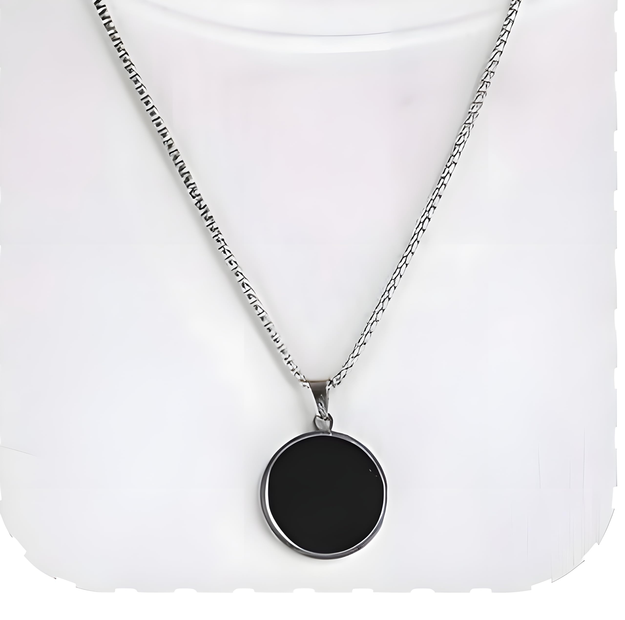 Moon Bucks Anti Tarnish Stainless Steel Midnight Charisma Circle Style Locket Neck Chain for Men | Stylish Pendant Necklace | Jewellery Accessories for Boys | Minimal Jewelry | Gifts for Boyfriend & Husband-image-27