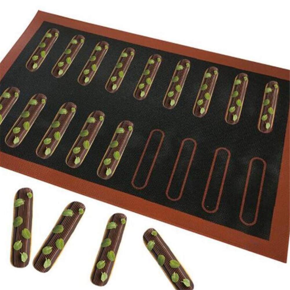 Tapis De Cuisson En Silicone Antiadhésif 18/20/44 éclairs - Pour Macarons, Biscuits, Tartes