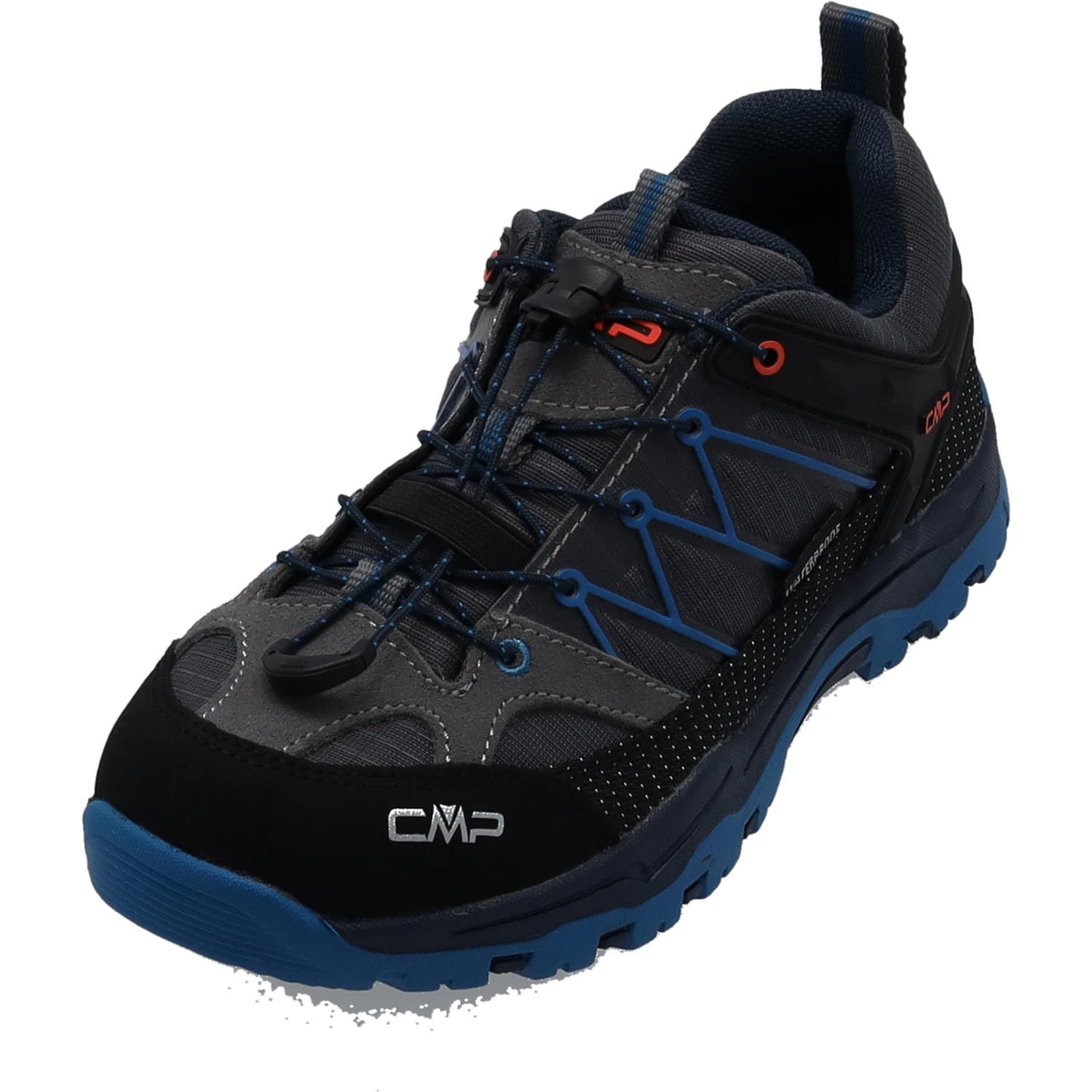 CMP Kids Rigel Low Trekking Shoes Wp, Zapatos de trekking Unisex niños, Grafito Ultramarino, 37 EU
