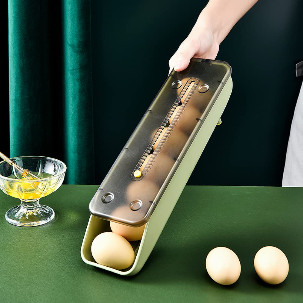 YXSH Caja de Almacenamiento de Huevos Frescos Caja de Almacenamiento de Huevos Reutilizable Caja de Huevos portátil Refrigerador de plástico Contenedor de Almacenamiento de Huevos con frescura Tim