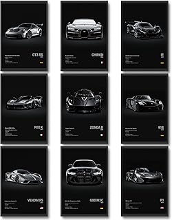28 Mens Bedroom Ideas That Look Effortlessly Stylish 191 CSLGQGV Car Poster Vintage Racing Car Wall Art Supercar Canvas Prints Pa...