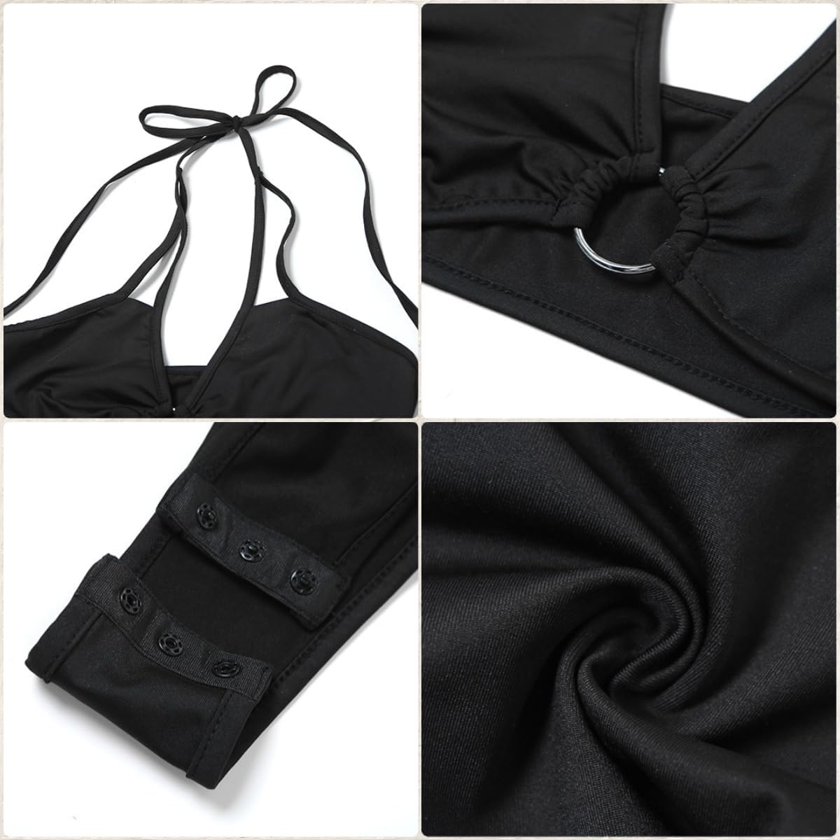 SINROYEE Sexy Hollow Out Women Bodysuit Summer Streetwear Outfit Gothic Jumpsuit T Shirt Short Sleeve Sleeveless (SIZE: Small) - Image 5