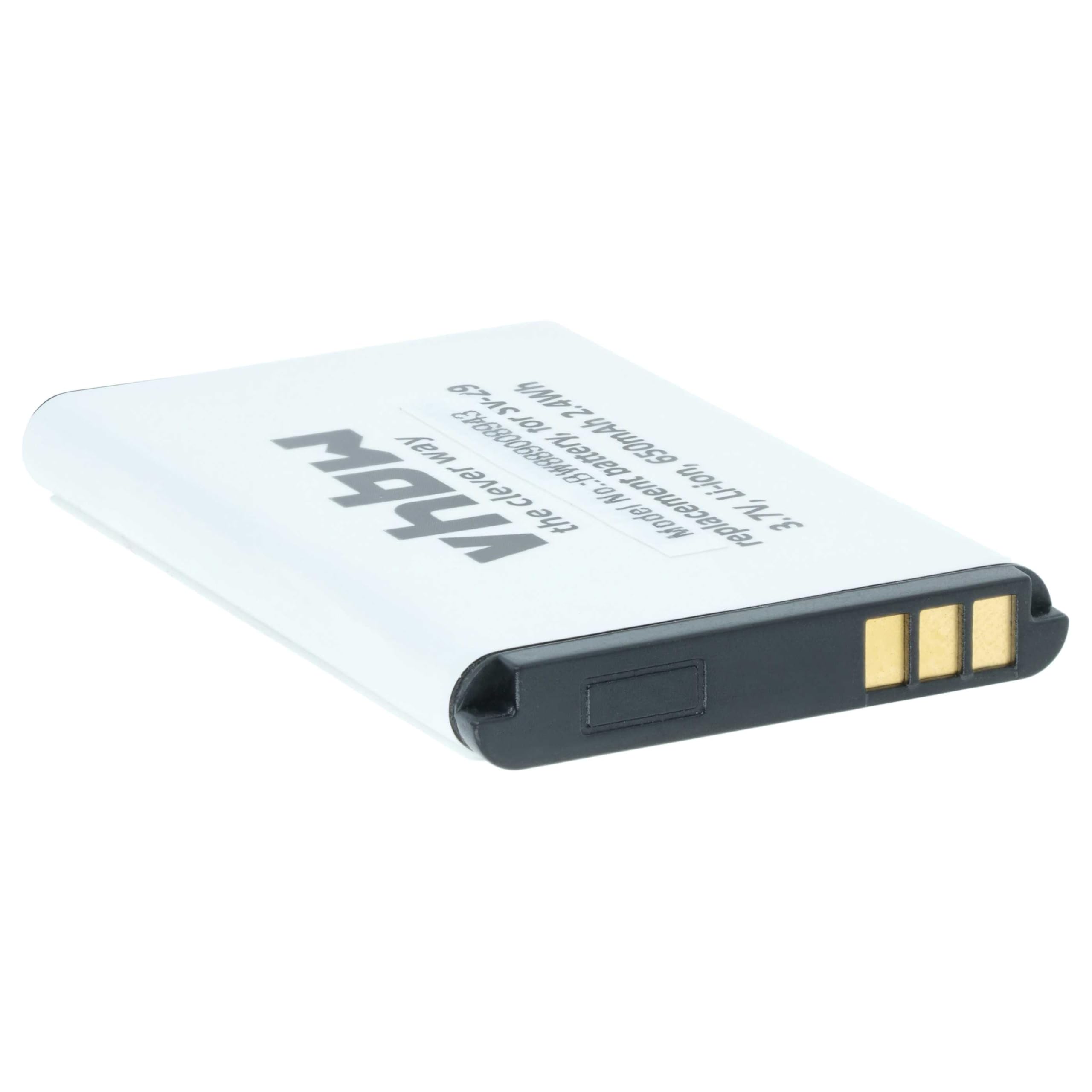 vhbw 10 x bateria kompatybilna z Aligator R5, D730, D830, A500i, A600, A350, A400, A290, A330 (650 mAh, 3,7 V, Li-Ion)
