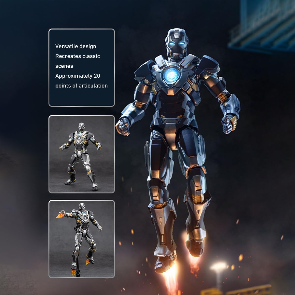 HiPlay ZD Toys 1/10 Iron Man MK24 Non-Luminous 1906-24 Action Figure - Image 3
