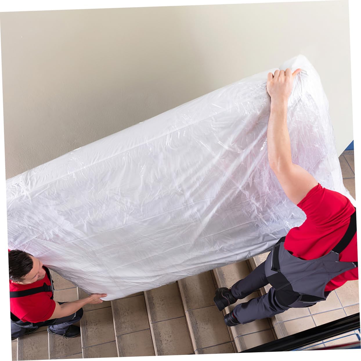 VOSAREA Heavy Duty Transparent Mattress Cover for Moving Thick Plastic Storage Bag Protector Dustproof Storage