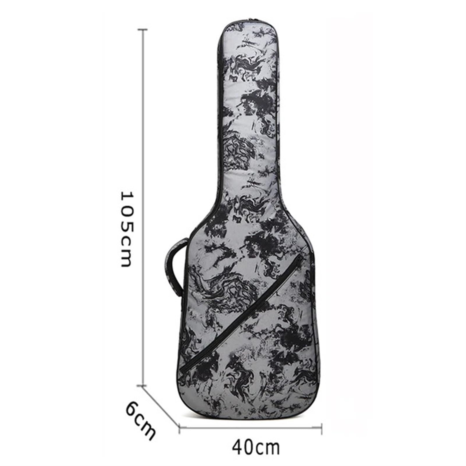 Funda para Guitarra Bolsa for Guitarra eléctrica, 900D, Impermeable, Tela Oxford, Correas Dobles, Estuche Blando, Plegable, Relleno de Esponja 12 mm(Size 2)