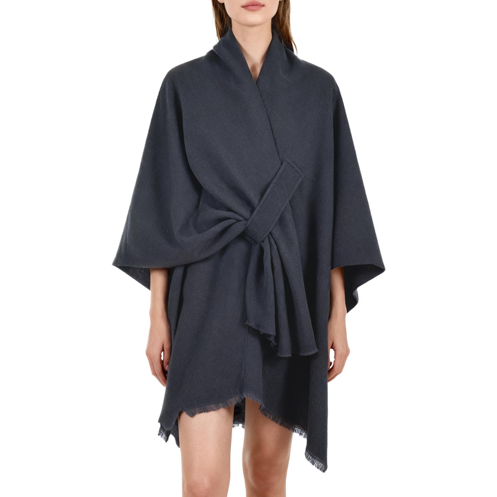 Scialli Da Donna - Sciarpa Stile Scialle Incrociato Sul Davanti, Morbi | Sciarpa A Mantella Con Cardigan Alla | Scialle Eleganti Da Donna | Per L'autunno Inverno Autunno Matrimonio Viaggio Comp