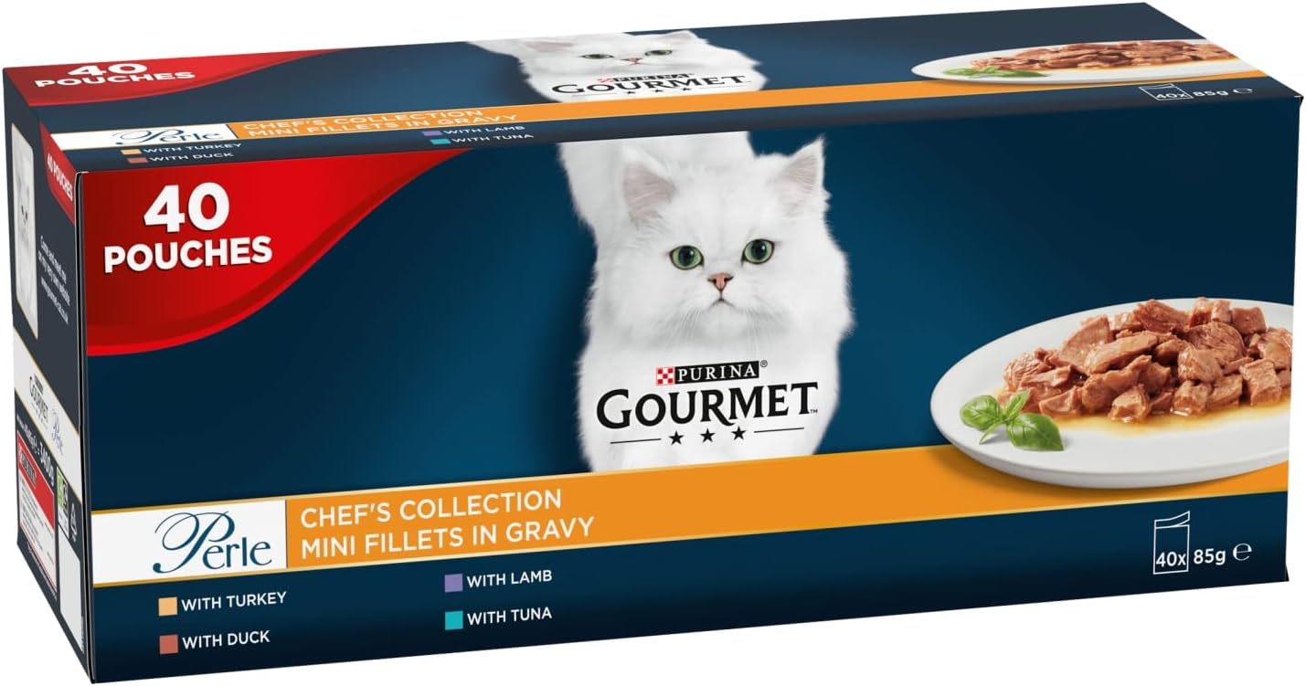 GOURMET Perle Chef's Collection in Gravy Wet Adult Cat Food 40x85g