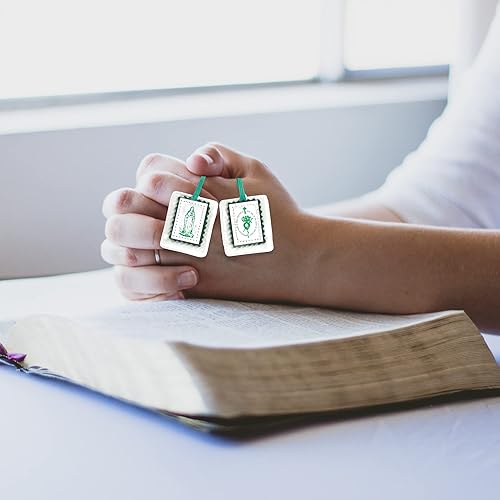 Miniatura 5 de Religious Gifts Immaculate Heart of Mary Green Laminated Scapular, 18 1/2 Inch