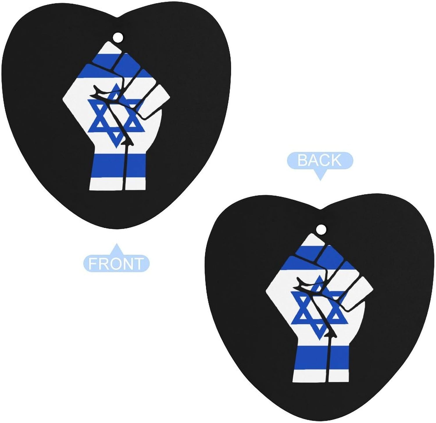 Israe Flag Resist Car Air Freshener Hanging Car Scent Cards Decor Interior Accessories