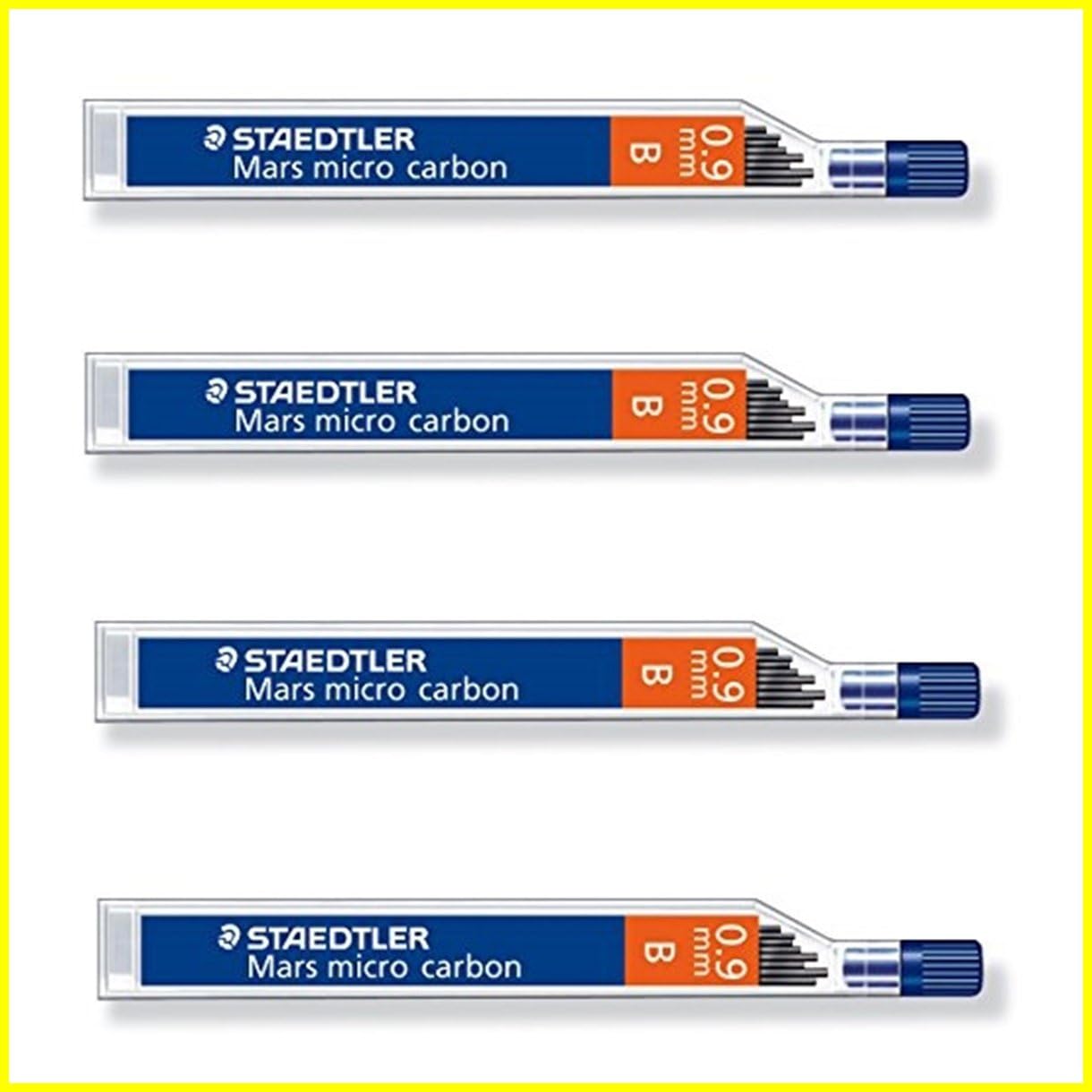 STAEDTLER Mars micro carbon 250 0.9mm B Pencil Lead Refills 4 Tubes