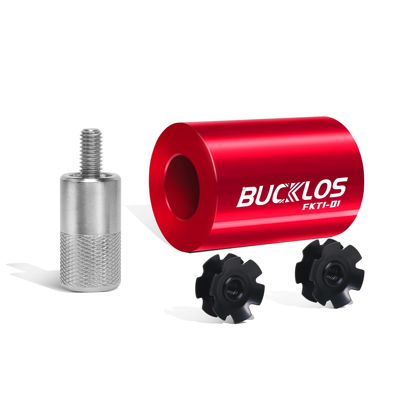 BUCKLOS Bike Bicycle Fork Star Nut Setting Install Tool for 1-1/8" Fork Tubes, with Replaceable Screws and Free Star Special Nuts Headset System