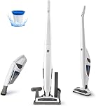 Kenmore DS1020 16V Cordless Stick Vacuum Lightweight 2-in-1 Handheld, LED Headlight with 2-Speed Power Control for Hardwood Floor, Carpet & Pet Hair, Gray-Blue