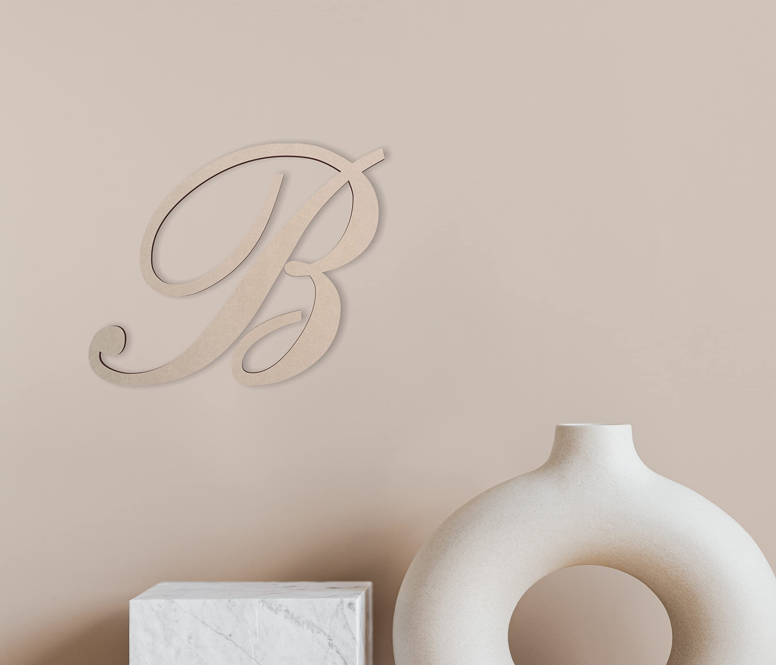 Jess and Jessica Drewniana litera B na ścianę, drewniane litery do rękodzieła, drewniana litera monogram do sypialni