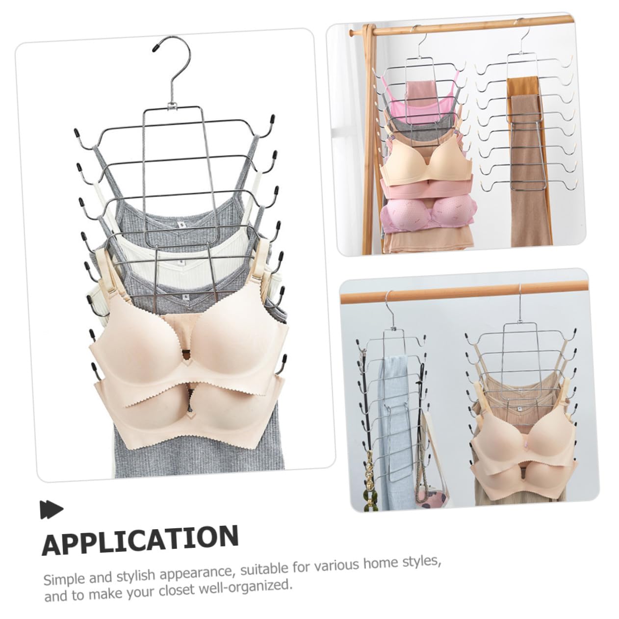 TOYANDONA 2pezzi Grucce per Reggiseni Multistrato Contenitore per Canottiere e Reggiseni da Donna Organizer per Armadio Resistente e Pratico per Uso Domestico e Viaggio
