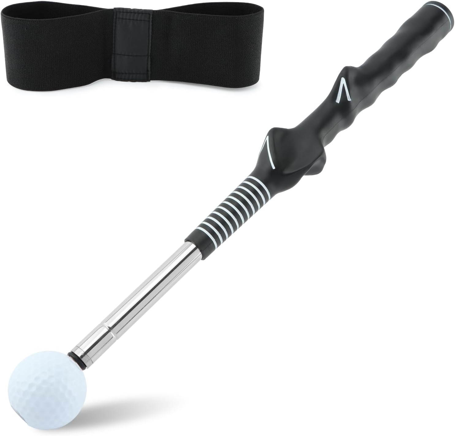 Golf Swing Pro Trainer: Portable Retractable Stick with Click Feedback for Enhanced Grip, Tempo & Consistency