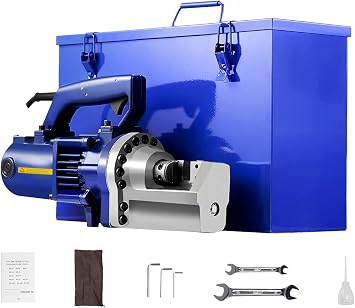 1350W Electric Hydraulic Rebar Cutter for 422mm #4#7 Steel Bars, 3Second Clean Cuts, Adjustable Jaw Bolt, OneTouch 110V Portable Electric Cutting Tool for Jobsite Use RC22