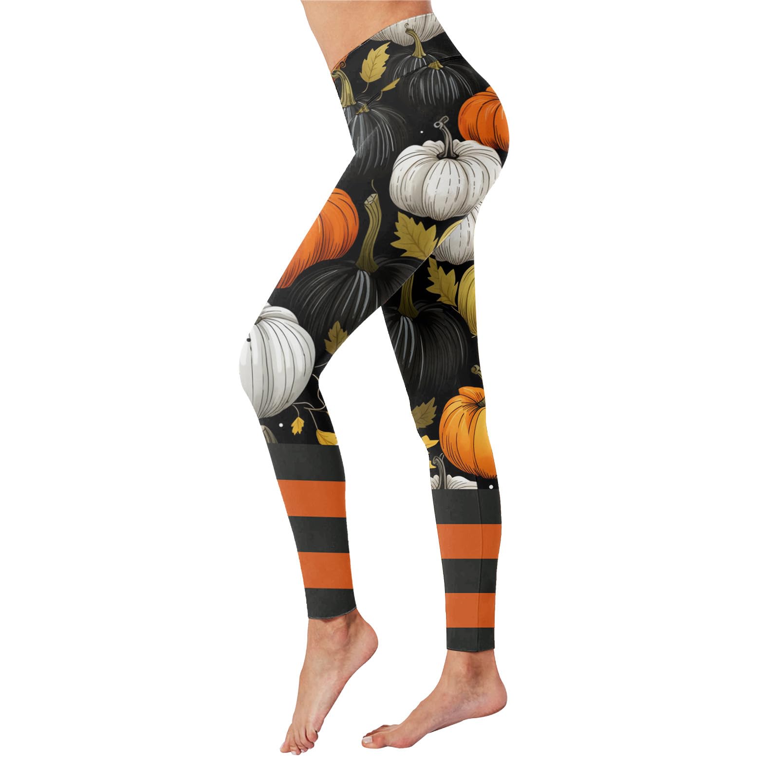 Leggings Sportivi A Vita Alta In Cotone Colorato - Stampa Halloween, Pantaloni Da Yoga E Jogging Stretti, Comodi Per Donna