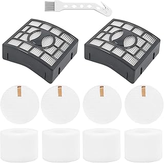 NZ801ukt Replacement Filters Set Compatible with Shark Rotator Powered Lift Away Speed Vacuum NZ801ukt,NV680,NV681,NV682,NV683,NV801uk,NV800,NV801,UV810,AX910 (2 Hepa Filters + 4 Foams)
