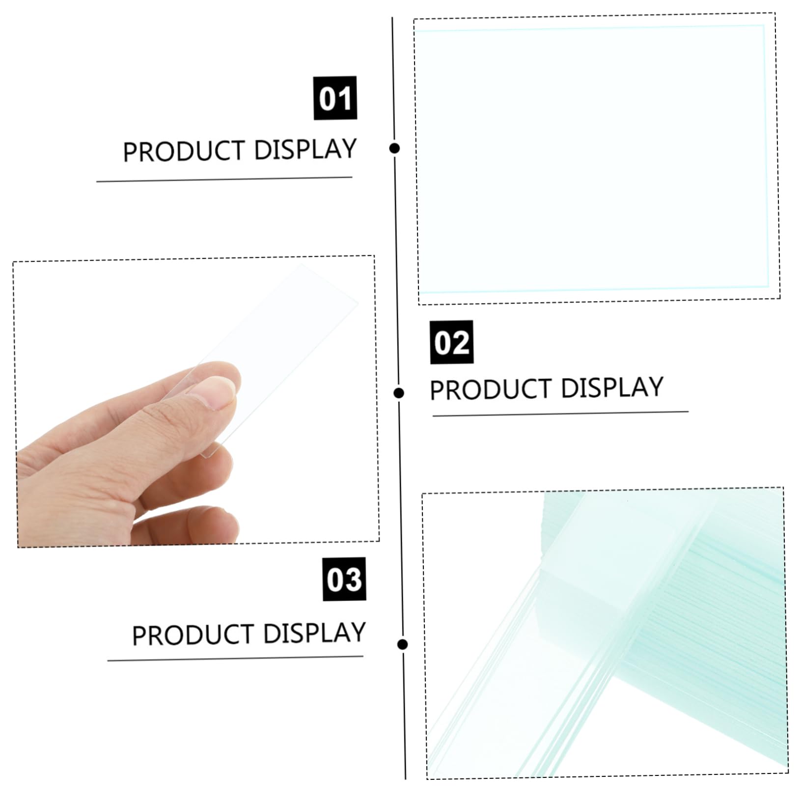 FUNOMOCYA 100pcs Microscope Slides Lab Glass Microscope Slides for Biology Research