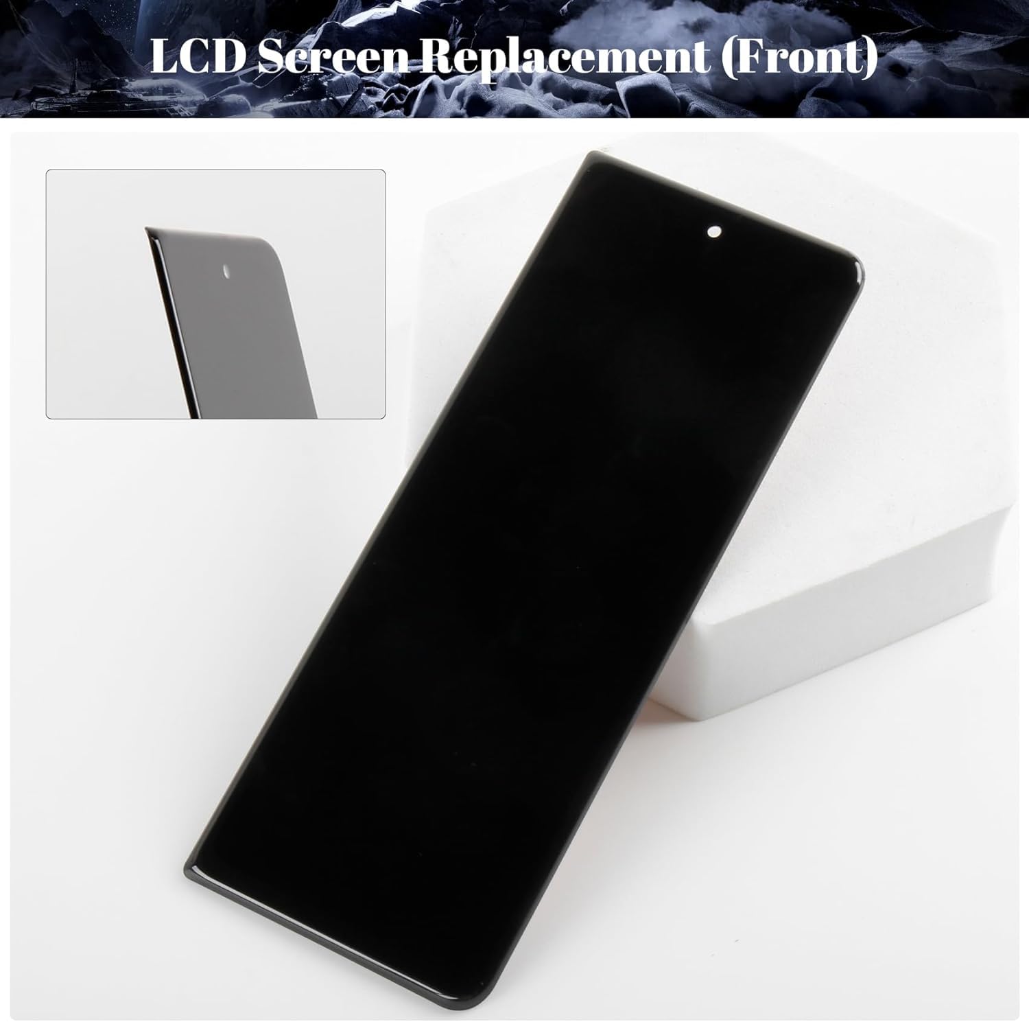 TFT Ersatzbildschirm für Samsung Galaxy Z Fold 3 5G Display für Samsung Fold 3 5G SM-F926B Digitizer Touchscreen Montage Reparatursets (kein Rahmen, Schwarz)