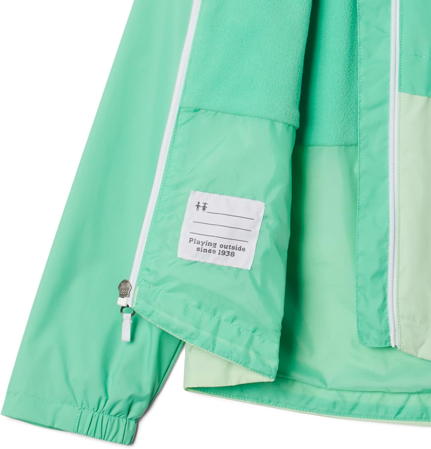 Columbia Girls' Rain-Zilla Jacket Light Jade/Key West XX-Small
