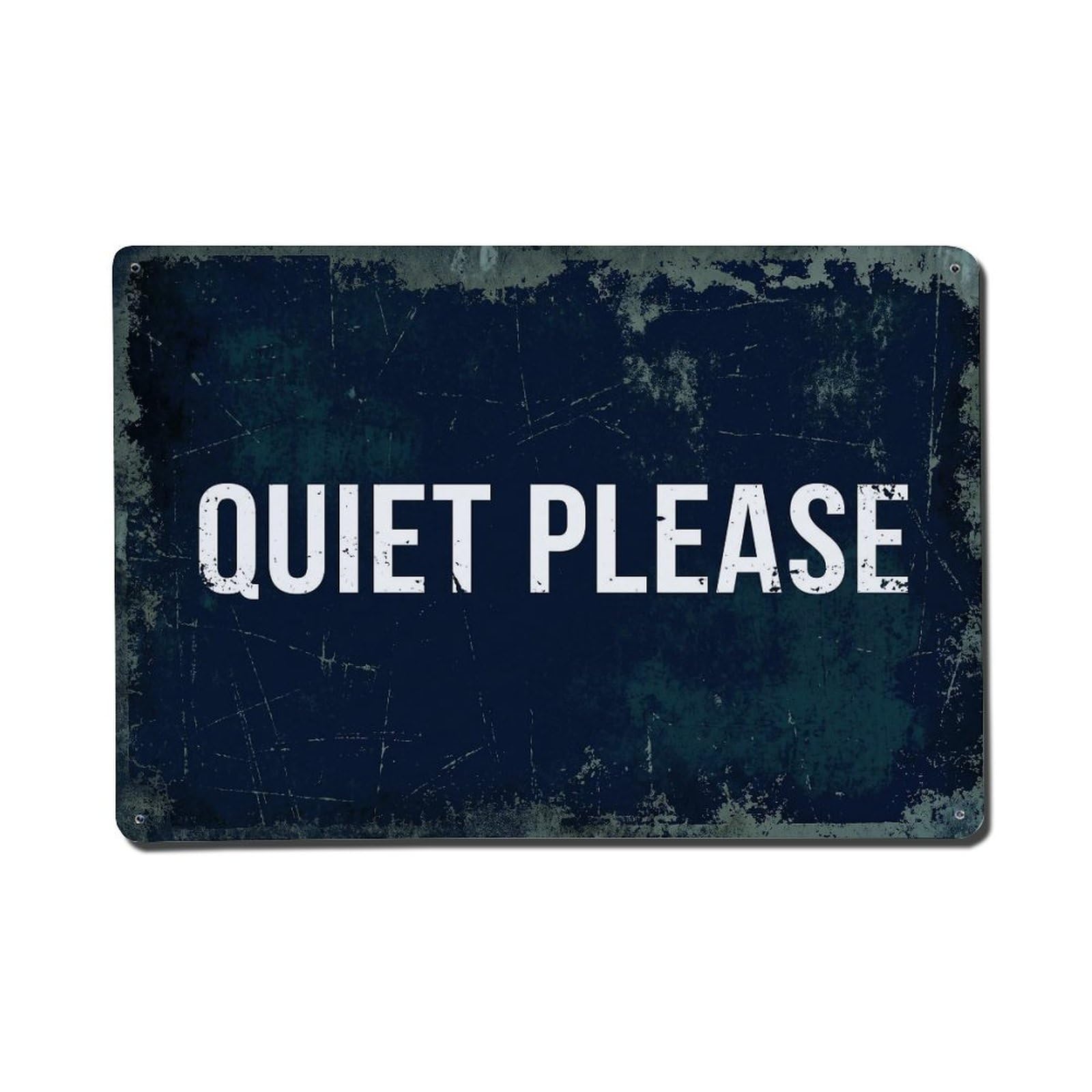 Vintage Quiet Please Metal Tin Sign Plaque Wall Decor for Cafe, Club Bar, Office, Garden Metal Poster 8x12Inch