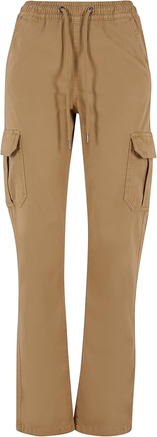 Urban Classics Twill Cargobroek voor dames, zwart, XS