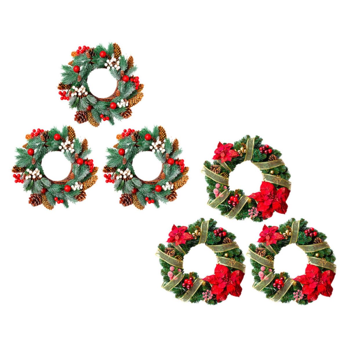 TOYANDONA 30 Pièces Autocollant de Noël pour Fenêtre en Couronne, Pvc
