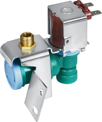 Válvula de entrada de agua para refrigerador W10394076 W10865826 compatible con Whirlpool, refrigerador Kitchen-Aid, reemplazo para K-78282