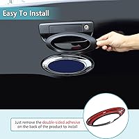 Vista 3 de Aunginsy Cubierta de anillo de emblema para puerta trasera compatible con Ford Ranger 2015-2022, emblema ABS para maletero trasero de automóvil