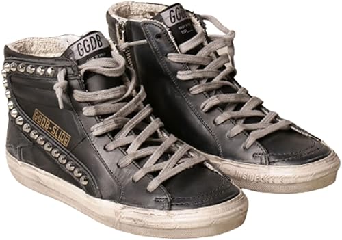 Miniatura 2 de Golden Goose Slide Classic Leather Upper Studs Womens Distressed Sneakers