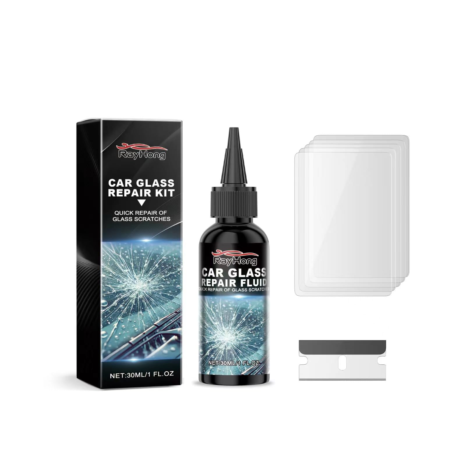 フロントガラスのひび割れ修理キット、2026はガラスひび割れ修理キット、30ml…