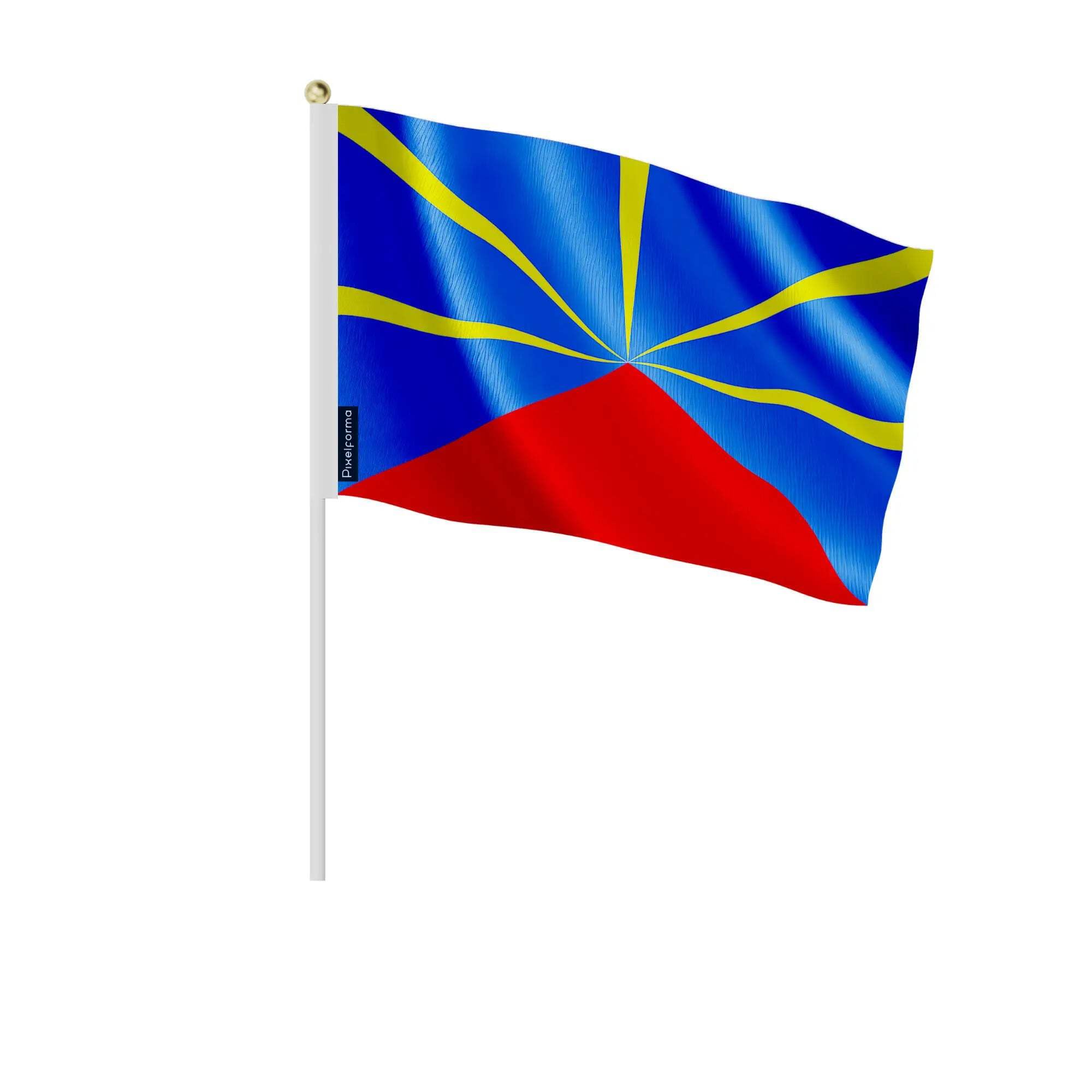 Drapeau Réunion 14x21cm lot de 100 pour mariages soirées et fêtes créoles