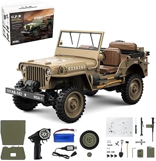 1/14 RC Rock Crawler Off-Road Jeep, HG4-58 4WD RC Car Off-Road Truck Electric Climbing Car with Winch & Rechargeable Battery, 2.4G Remote Control Truck Gift for Teens & Adults
