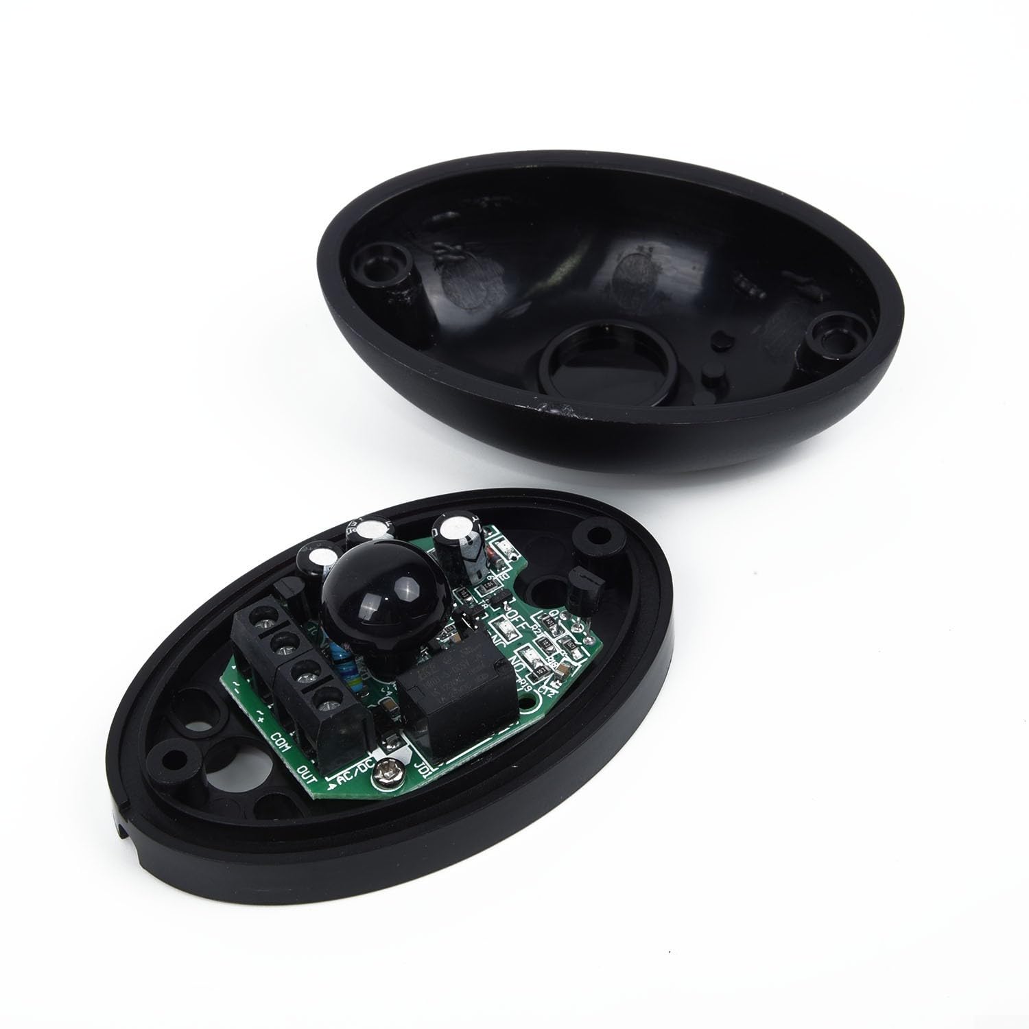 Juego de dos sensores de fotocélula para puertas correderas, diseñados para funcionar a 12 V/24 V CC con capacidades de ajuste automático en mal tiempo