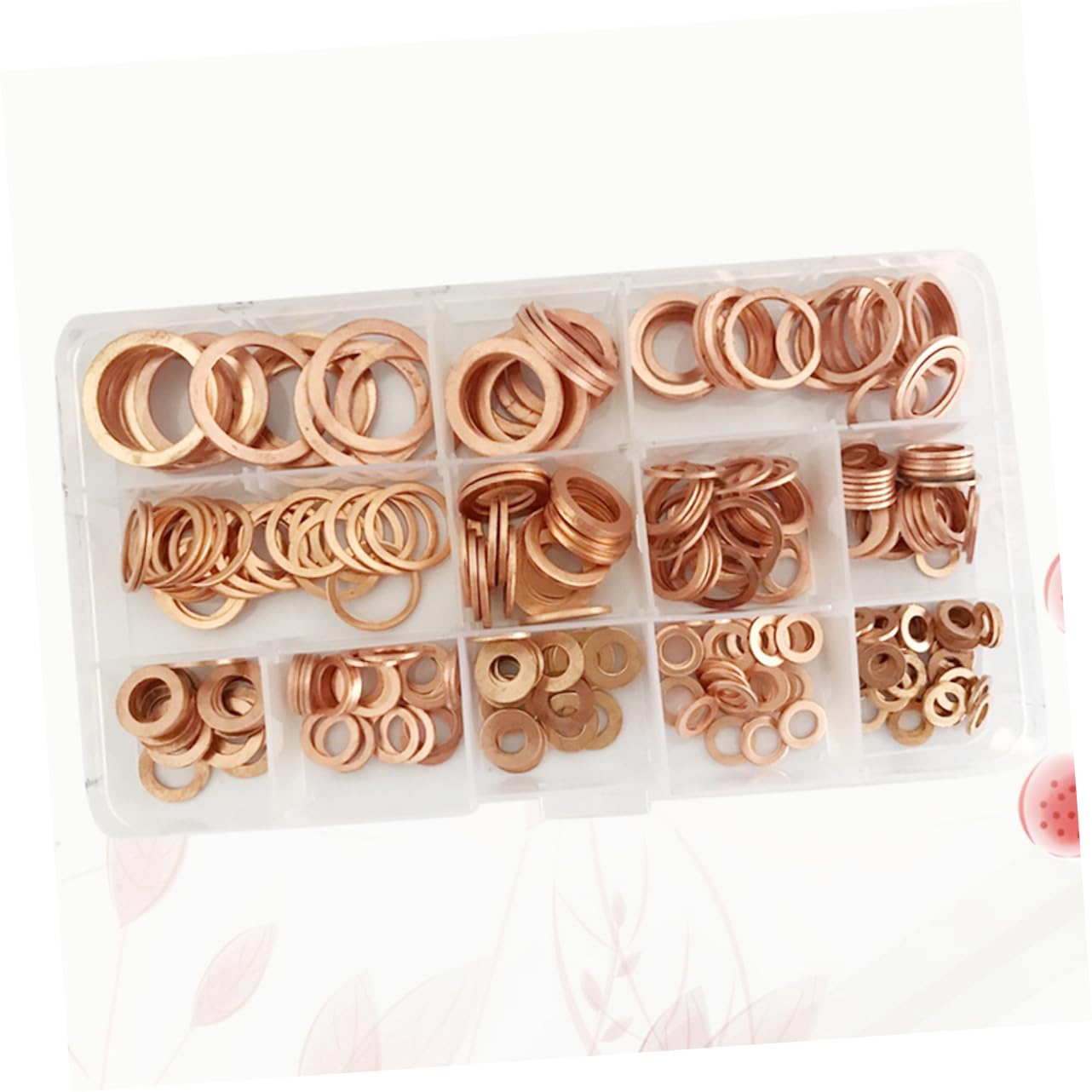 300 pièces Rondelles Plates Cuivre de Rondelles Métalliques pour Mécanique et Électronique