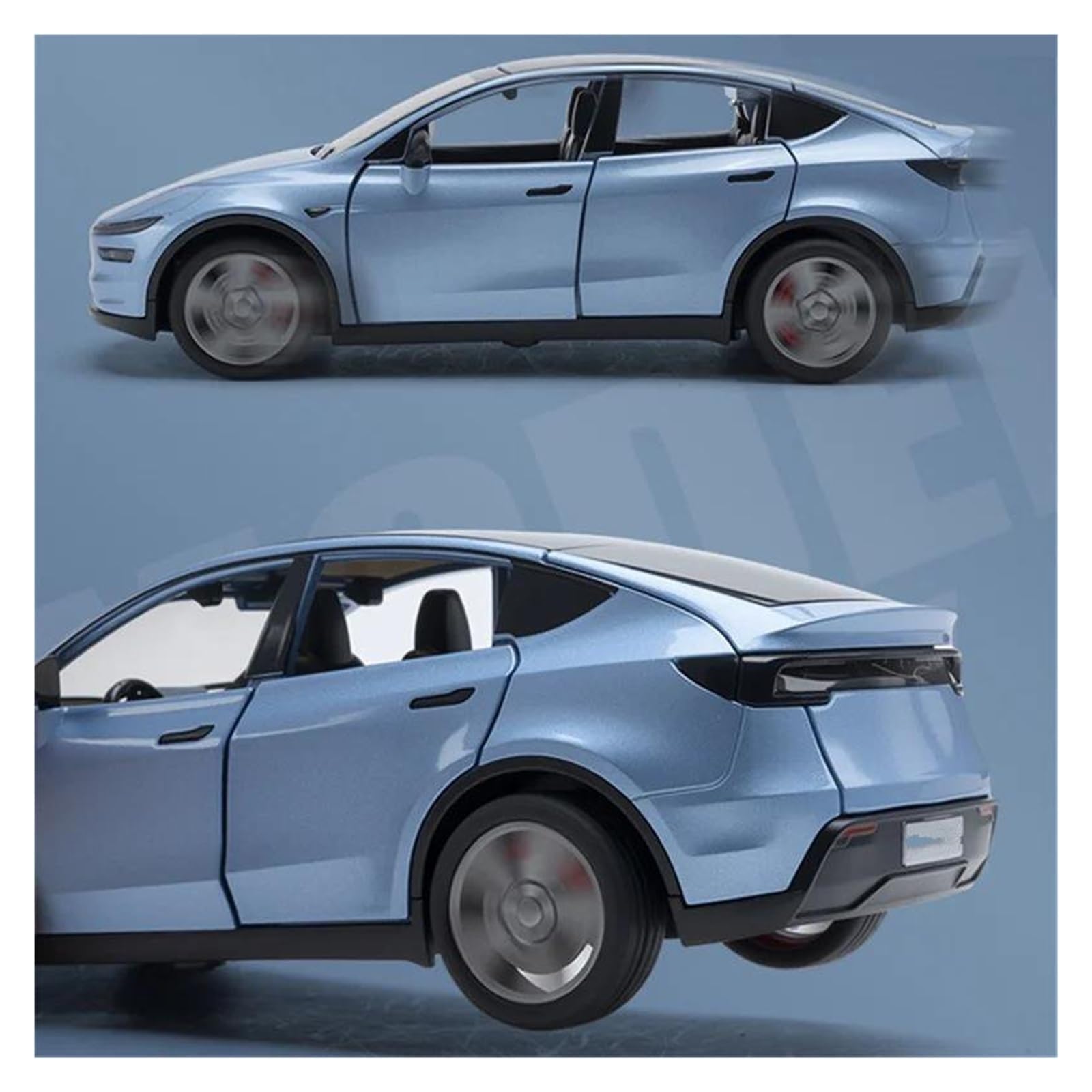 Modellauto Automodell Für Model Y Modellauto Modellfahrzeuge | 1:32 Metallauto Sammlung Modell(Blau)