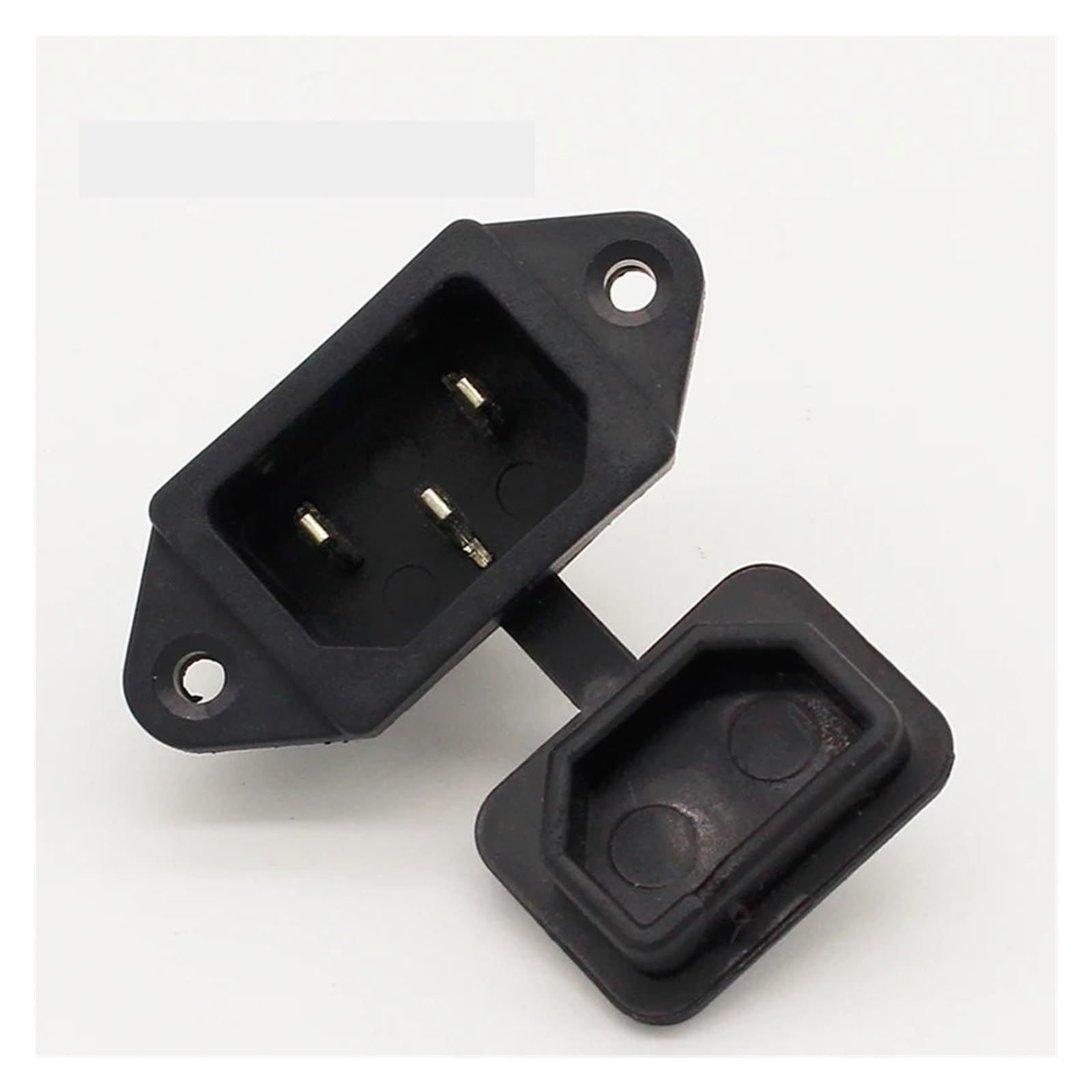 Toma de corriente CA de 2 piezas, conector con interruptor fusible y cubierta impermeable