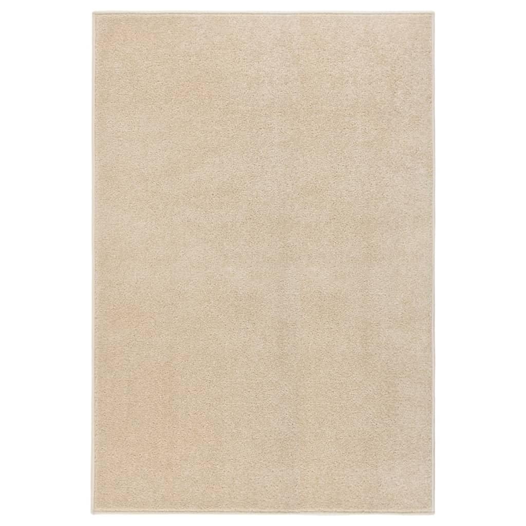 Alfombra de pelo corto 160x230 cm polipropileno beige cocina pasillo suelo